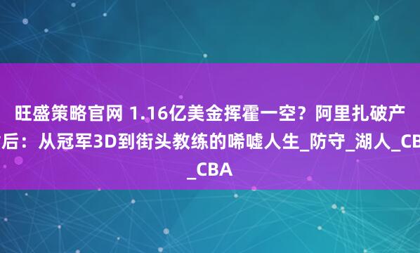 旺盛策略官网 1.16亿美金挥霍一空？阿里扎破产背后：从冠军3D到街头教练的唏嘘人生_防守_湖人_CBA