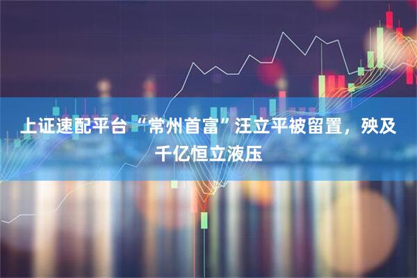 上证速配平台 “常州首富”汪立平被留置，殃及千亿恒立液压